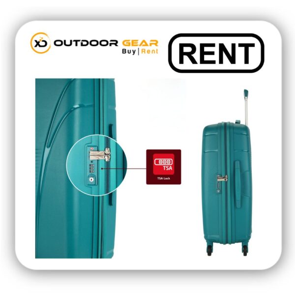 American Tourister Luggage Trolley Bag On Rent with TSA Lock Details