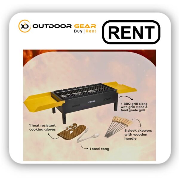 Foldable Charcoal Barbeque Grill on Rent (4)