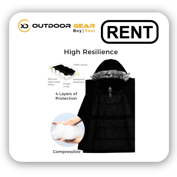 Hooded Winter Coat Waterproof Warm Long Puffer Jacket For Rent In Bangalore (3)