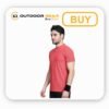 Men's Pink Mandarin Collar Polo T-Shirt_ Breathable Polyester, Regular Fit (2) Men's Pink Mandarin Collar Polo T-Shirt: Polyester, Regular Fit