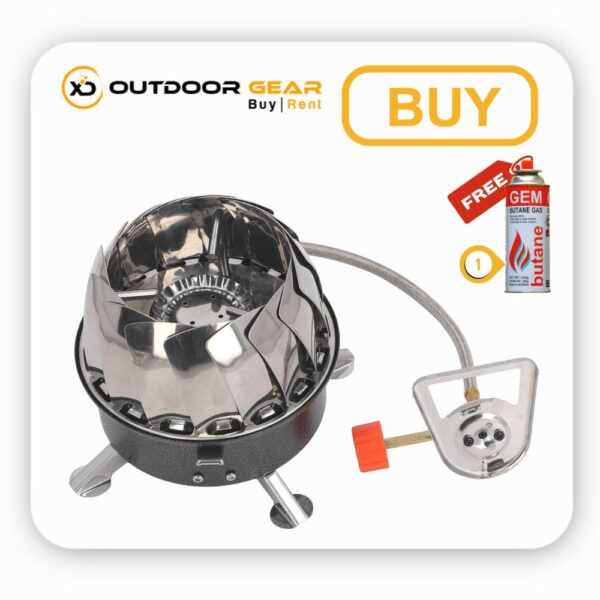 Buy Mini Portable Wired Camping Gas Stove with 1 Cylinder Free