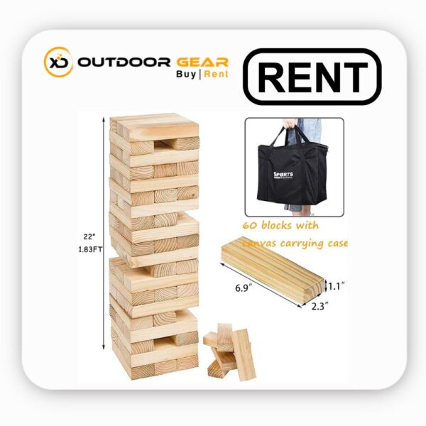 giant wooden jenga on rent for outdoor corporate events in Bangalore