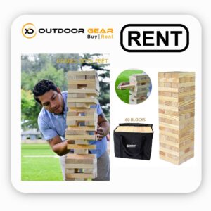 giant wooden jenga on rent for outdoor corporate events in Bangalore