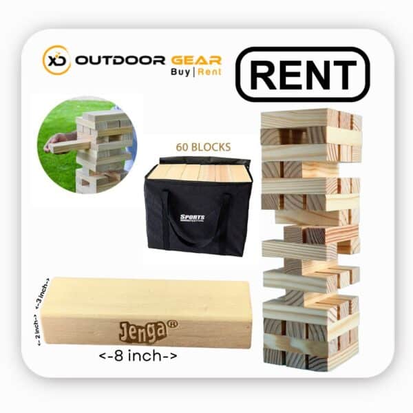 Rent 3 Feet Giant Wooden Jenga Blocks for Outdoor Events in Bangalore