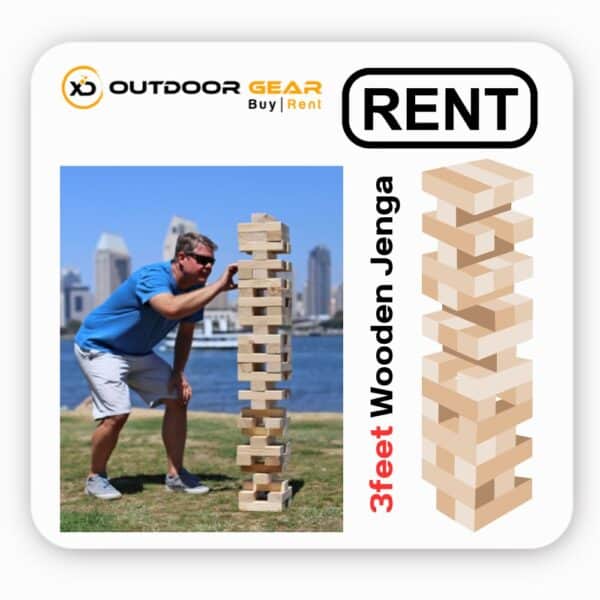 Rent 3 Feet Giant Wooden Jenga Blocks for Outdoor Events in Bangalore