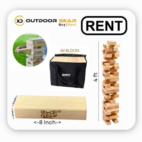 Rent 4 feet Wooden Jenga for Outdoor Events in Bangalore