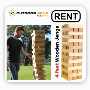 Rent 4 feet Wooden Jenga for Outdoor Events in Bangalore