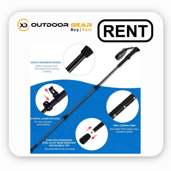 Ultra Foldable Hiking Poles for Rental in Bangalore | Rent from Outdoor Gear