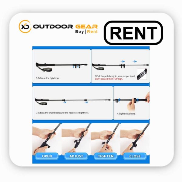 Ultra Foldable Hiking Poles for Rental in Bangalore | Rent from Outdoor Gear