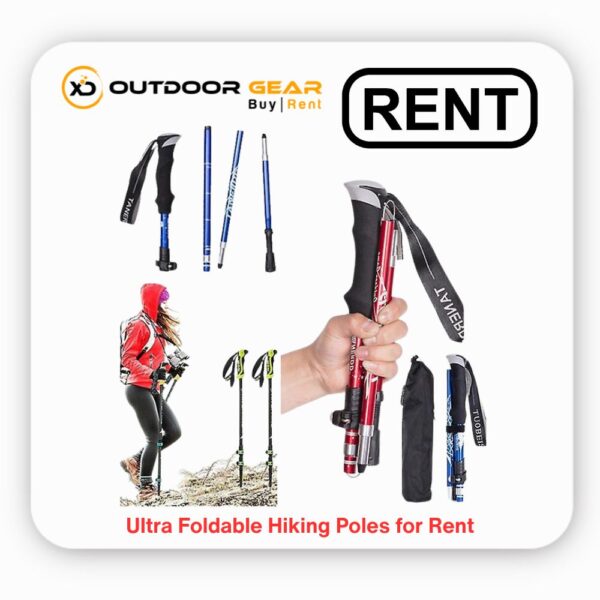 Ultra Foldable Hiking Poles for Rental in Bangalore | Rent from Outdoor Gear