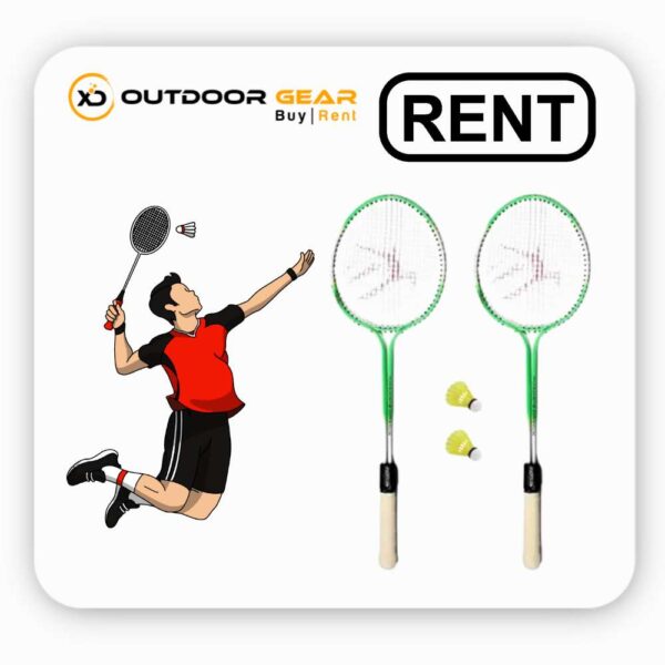 Badminton Racket Set of 2 with 2 Shuttlecock on Rent in Bangalore