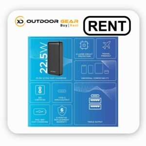 Rent 20000mAh Fast Charging Power Bank in Bangalore – Triple Output, Flight-Safe & Fast Charging
