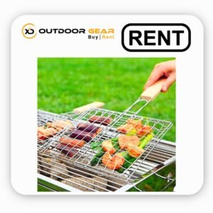 foldable barbecue grill with wooden handle for rent in bangalore