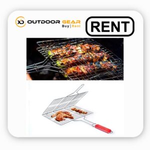 foldable barbecue grill with wooden handle for rent in bangalore