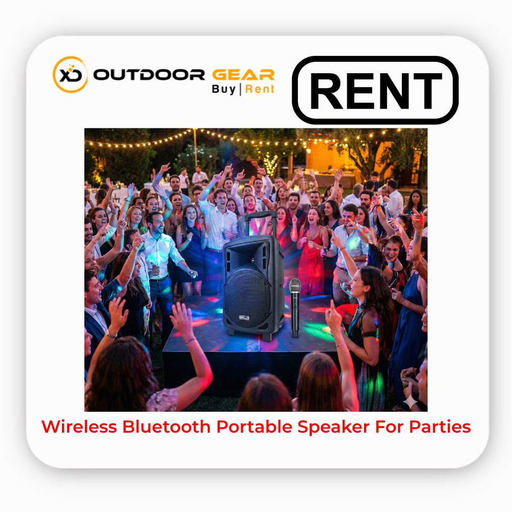 portable party speaker on rent with wireless mic for 80-100 people in bangalore