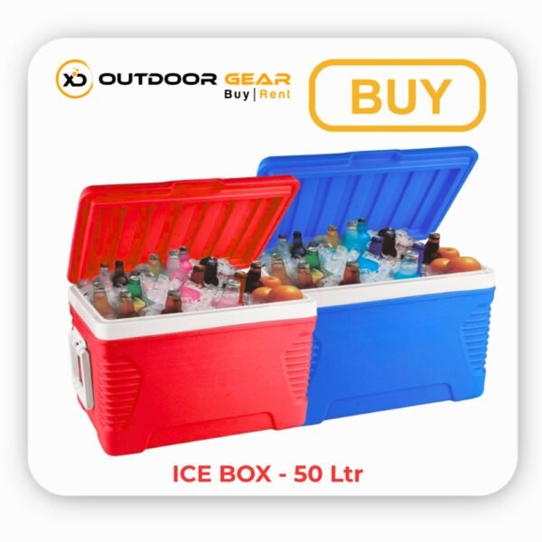 Buy 50 Ltr Ice Box for Travelling in Red and Blue Color Options Buy 50 Ltr Ice Box for Travelling in Red and Blue Color Options