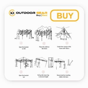 Buy Waterproof Red Canopy Tent 10 x 10 ft for Outdoor in Bangalore