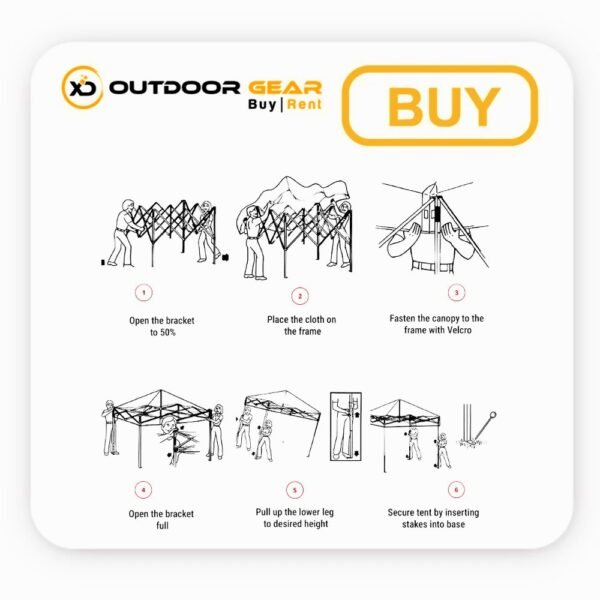 Buy Waterproof Red Canopy Tent 10 x 10 ft for Outdoor in Bangalore