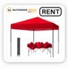 Rent Red Waterproof Gazebo Tent 10 x 10 ft for Outdoor in Bangalore Rent Red Waterproof Gazebo Tent 10 x 10 ft for Outdoor in Bangalore