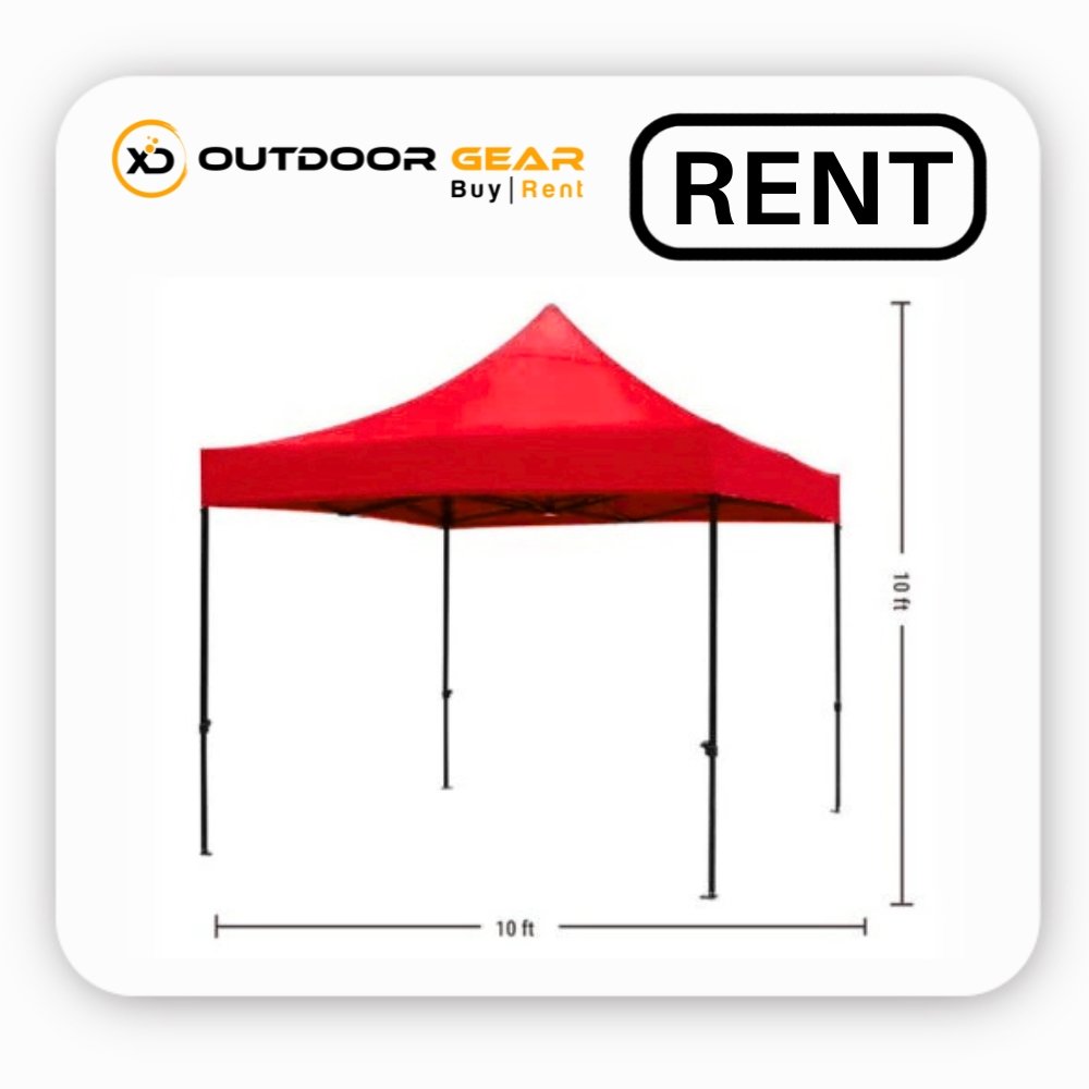 Rent Red Waterproof Gazebo Tent 10 x 10 ft for Outdoor in Bangalore