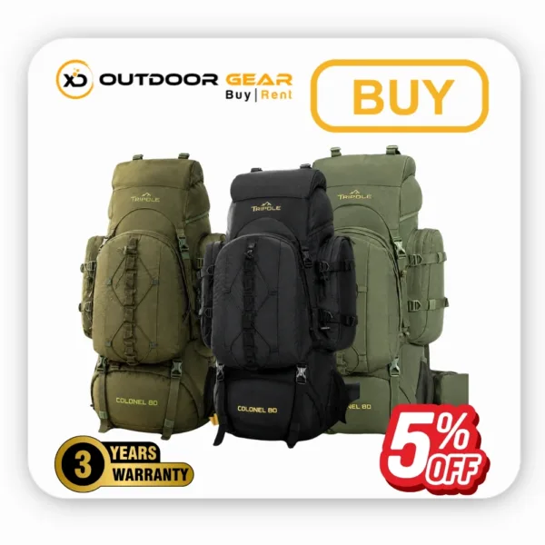 Best Tripole Colonel 80L Rucksack with 3-Year Warranty Bangalore