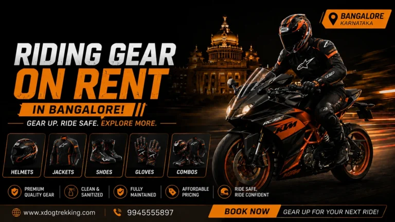 Riding Gear On Rent in Bangalore: Helmets, Jackets, Shoes, Gloves & Combos