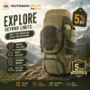 Waterproof rain cover deployed on the Tripole 60 Litre travel bag Waterproof rain cover deployed on the Tripole 60 Litre travel bag