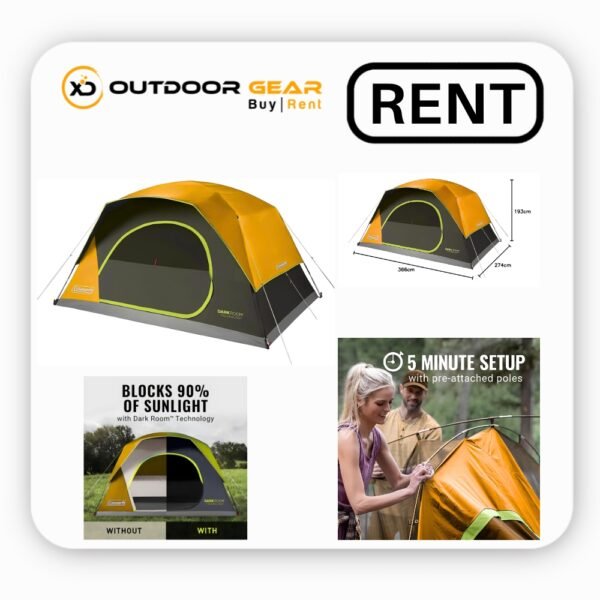 Coleman 8 Person Camping Waterproof Dome Tent on Rent Bangalore
