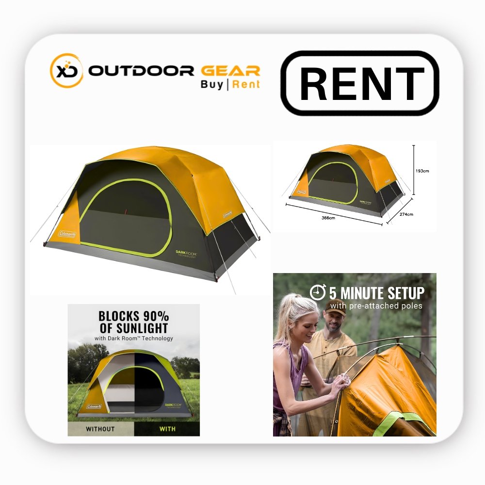 Coleman 8 Person Camping Waterproof Dome Tent on Rent Bangalore
