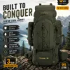 Bottom shoe compartment of the Tripole 95L rucksack