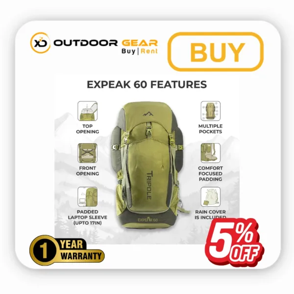 Buy Tripole Expeak 60L Rucksack Bag in Bangalore - Stock Flying Fast! (1) Buy Tripole Expeak 60L Rucksack Bag in Bangalore - Stock Flying Fast!