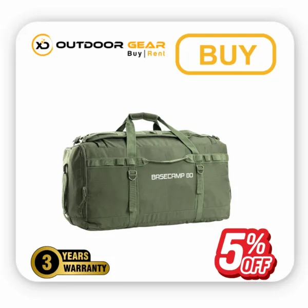 Tripole Basecamp Duffel Bag for Long Travel and Hiking _ Defense Grade _ Water Repellent - 80 liters (2) Tripole Basecamp Duffel Bag for Long Travel and Hiking _ Defense Grade _ Water Repellent - 80 liters