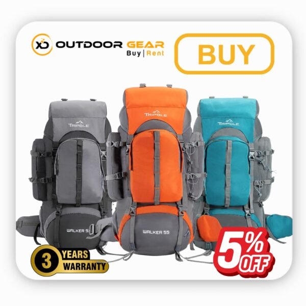 Tripole Walker 55L Internal Frame Rucksack for Hiking in Bangalore