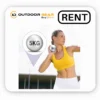 Female athlete practicing with a 5kg shot put iron weight available for rent in Bangalore