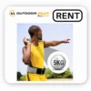 Male athlete holding a 5kg shot put iron ball for rent in Bangalore during outdoor training