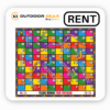 Giant 10ft by 15ft Snakes and Ladders game board laid out flat for rent in Bangalore Giant 10ft by 15ft Snakes and Ladders game board laid out flat for rent in Bangalore