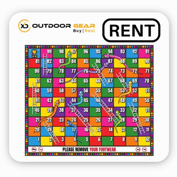 Giant 10ft by 15ft Snakes and Ladders game board laid out flat for rent in Bangalore Giant 10ft by 15ft Snakes and Ladders game board laid out flat for rent in Bangalore