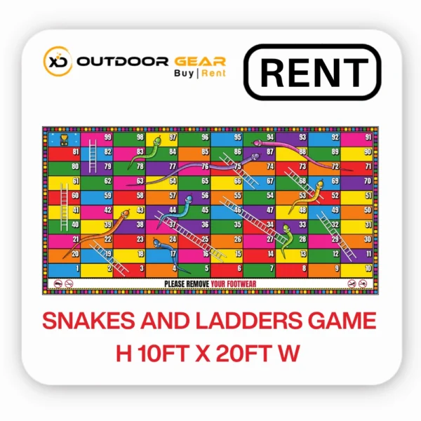 Rent a life-sized 10ft x 20ft Snake and Ladder game for your next corporate event or birthday party in Bangalore Rent a life-sized 10ft x 20ft Snake and Ladder game for your next corporate event or birthday party in Bangalore